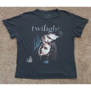 THE TWILIGHT SAGA Movie T-Shirt Women's Large Gray Short Sleeve